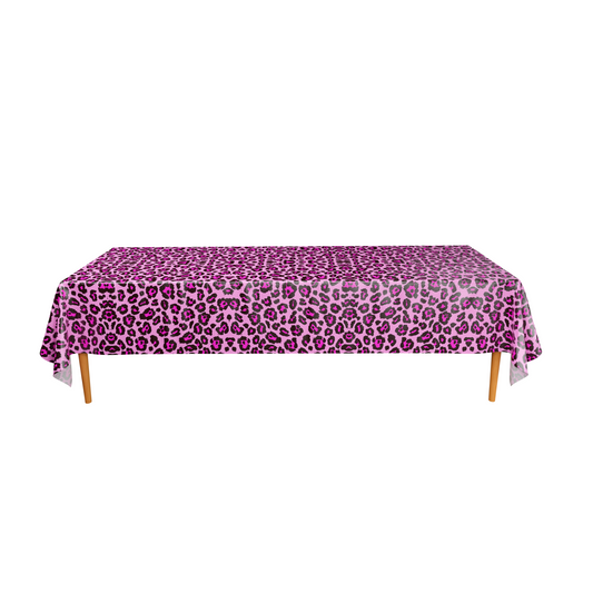 Unleash Your Wild Side with Discount Party Supplies' Pink Leopard Table Covers!