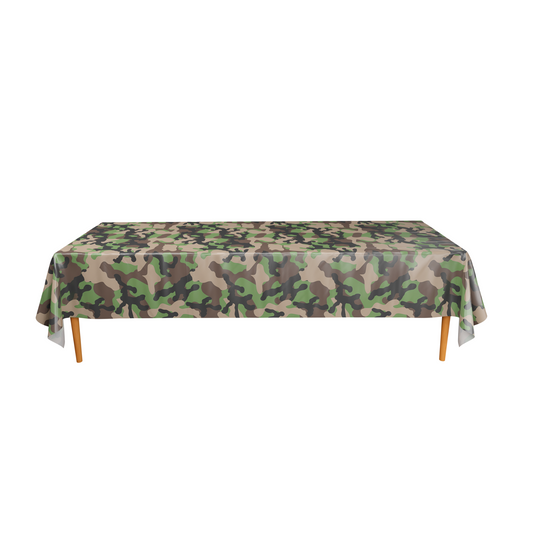 Blend In with Discount Party Supplies Camo Table Covers