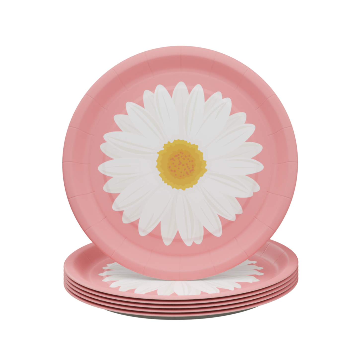 Blue Orchards Daisy Party Plates and Napkins (52 pieces for 16 Guests)