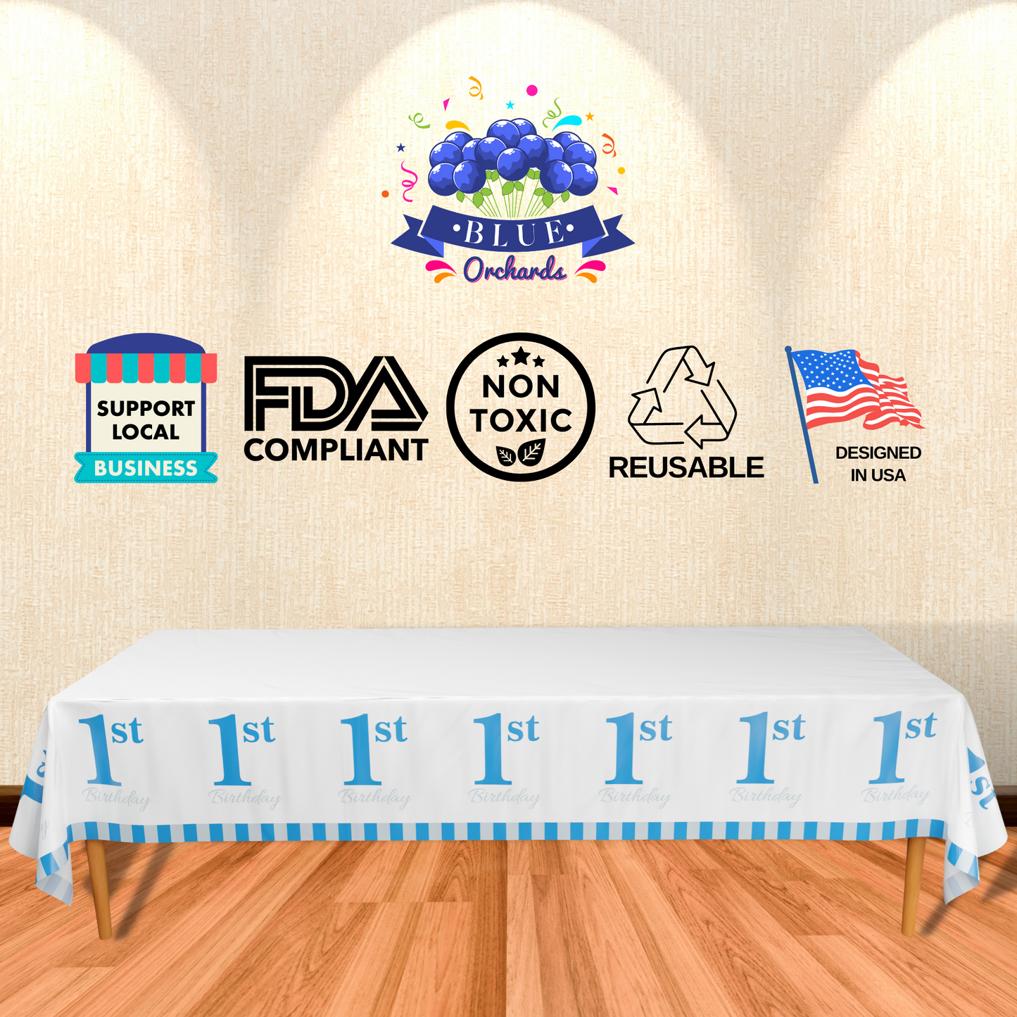 1st Birthday Table Covers (Pack of 2)