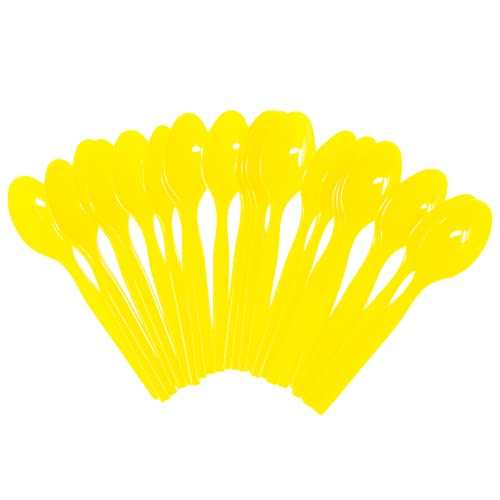 Yellow Plastic Spoons (24 Pack)