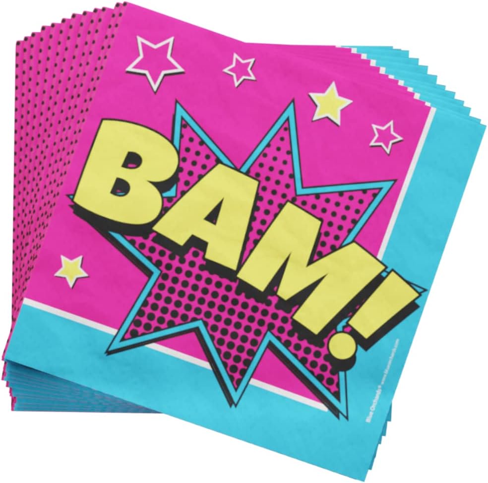 Superhero Girl Value Party Supplies Pack (60 Pieces for 16 Guests)