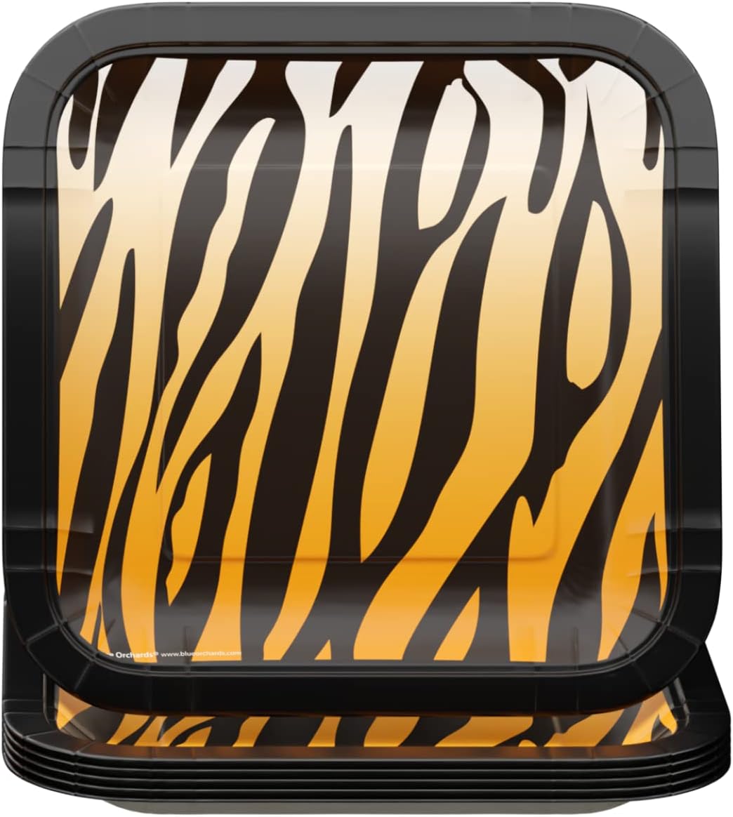 Tiger Stripe Value Party Supplies Pack (60 Pieces for 16 Guests)