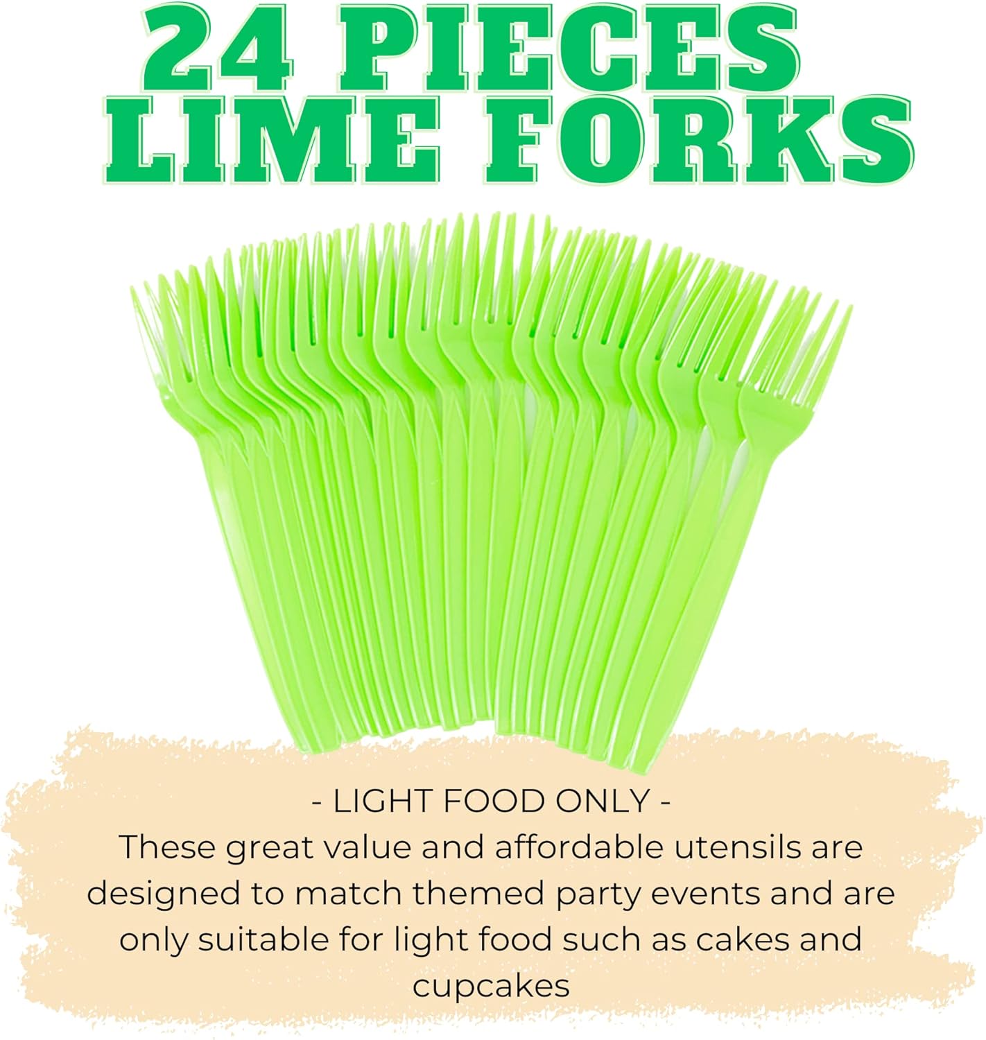Lime Plastic Forks (24 Pack)