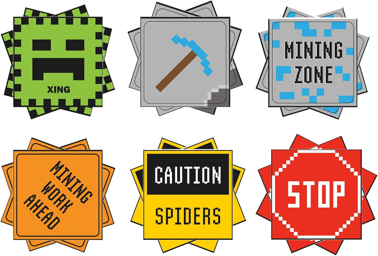 18 Pieces Mining Fun 12"x12" Cutouts
