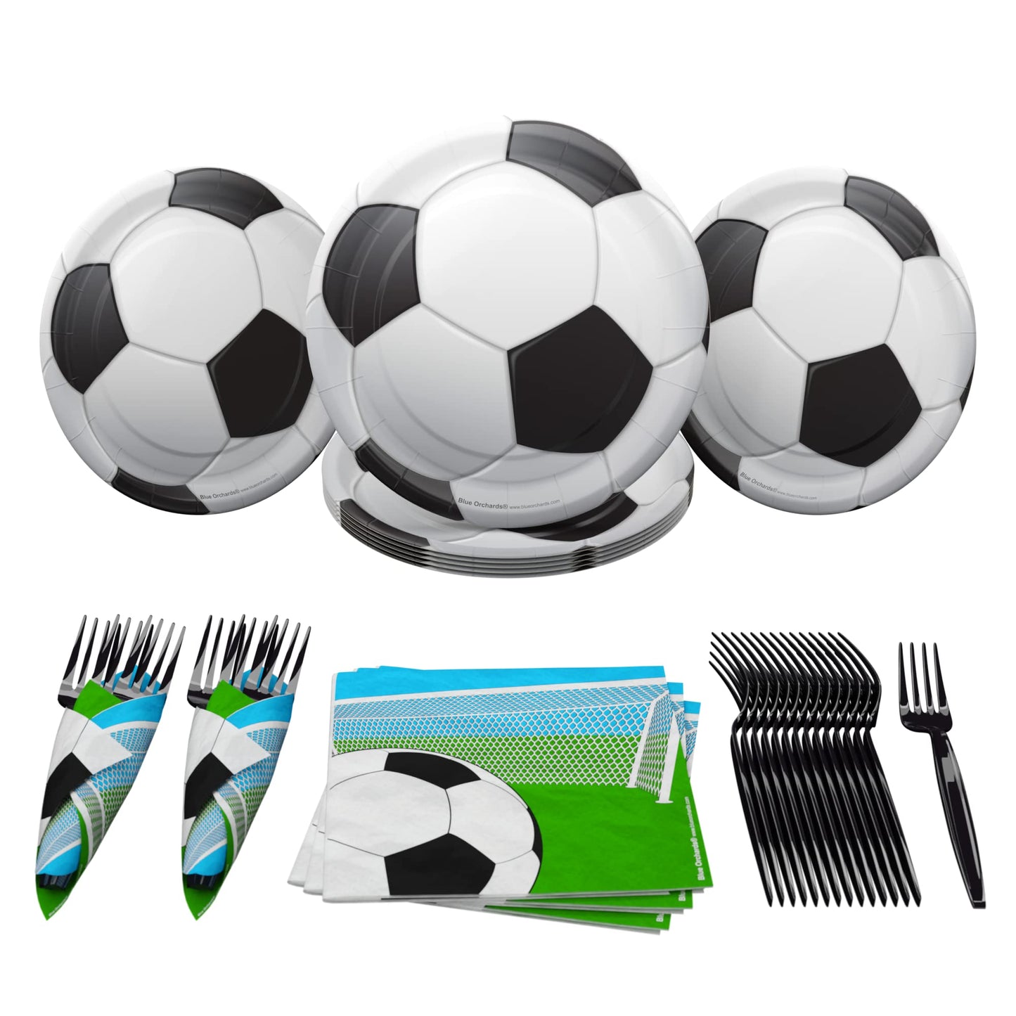 Soccer Value Party Supplies Pack (60 Pieces for 16 Guests)