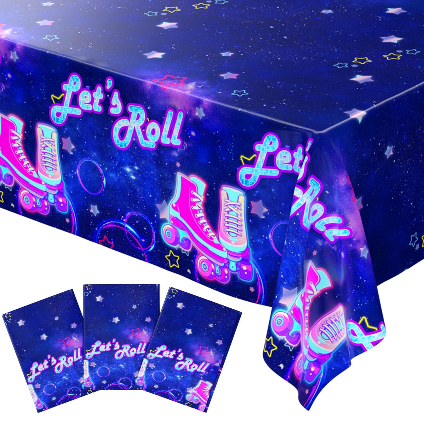 Roller Skate Table Covers - 54" x 108" (2 Pack)