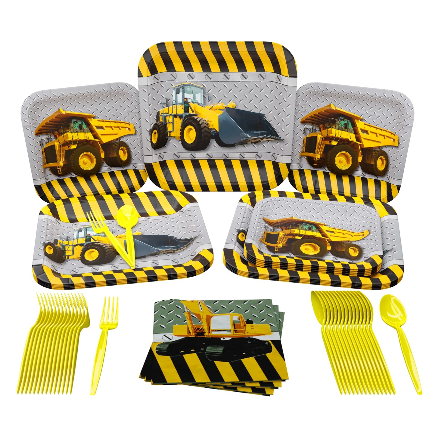 Construction Party Supplies Packs (For 16 Guests)