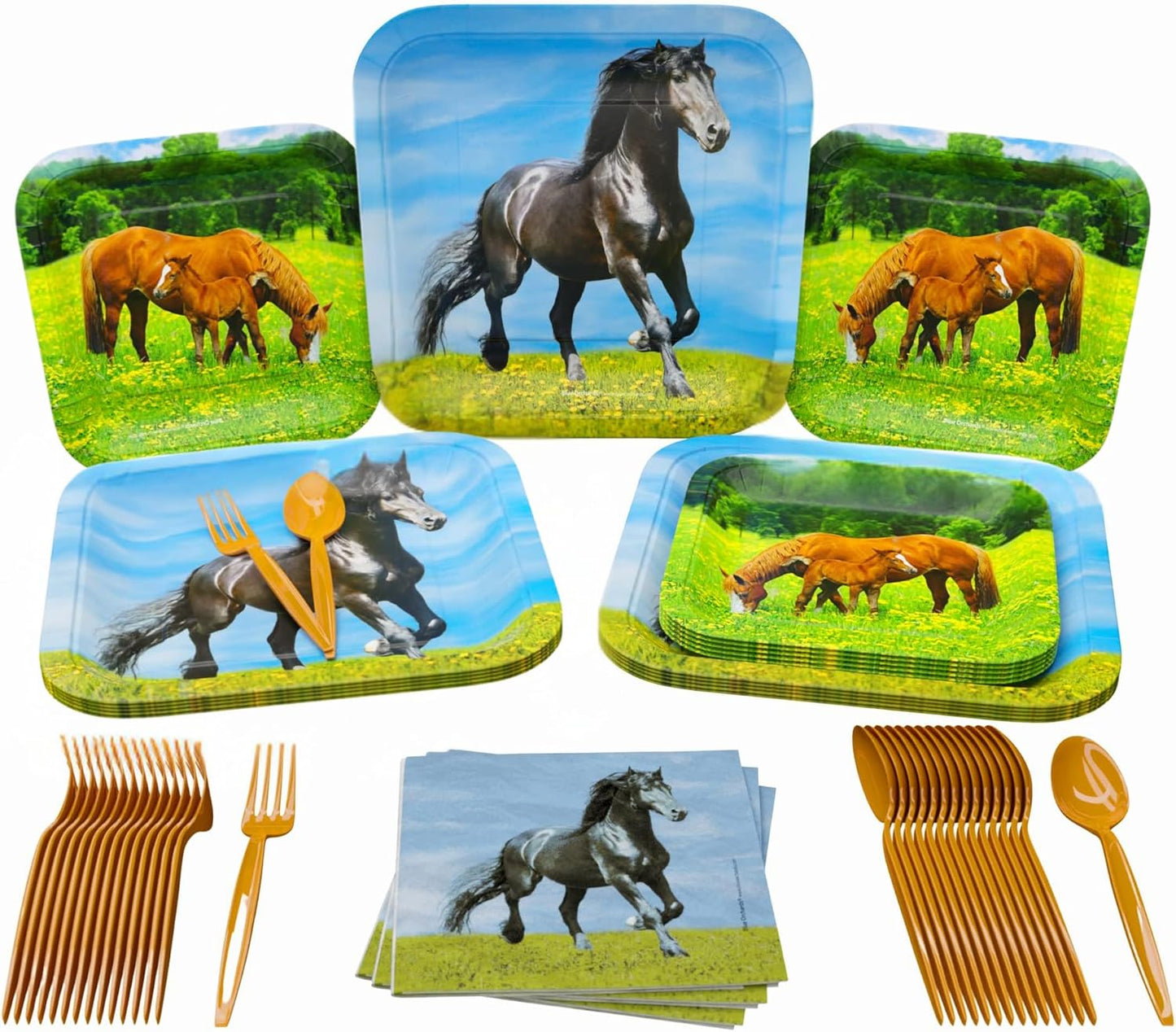 Horse Party Supplies Packs (For 16 Guests)