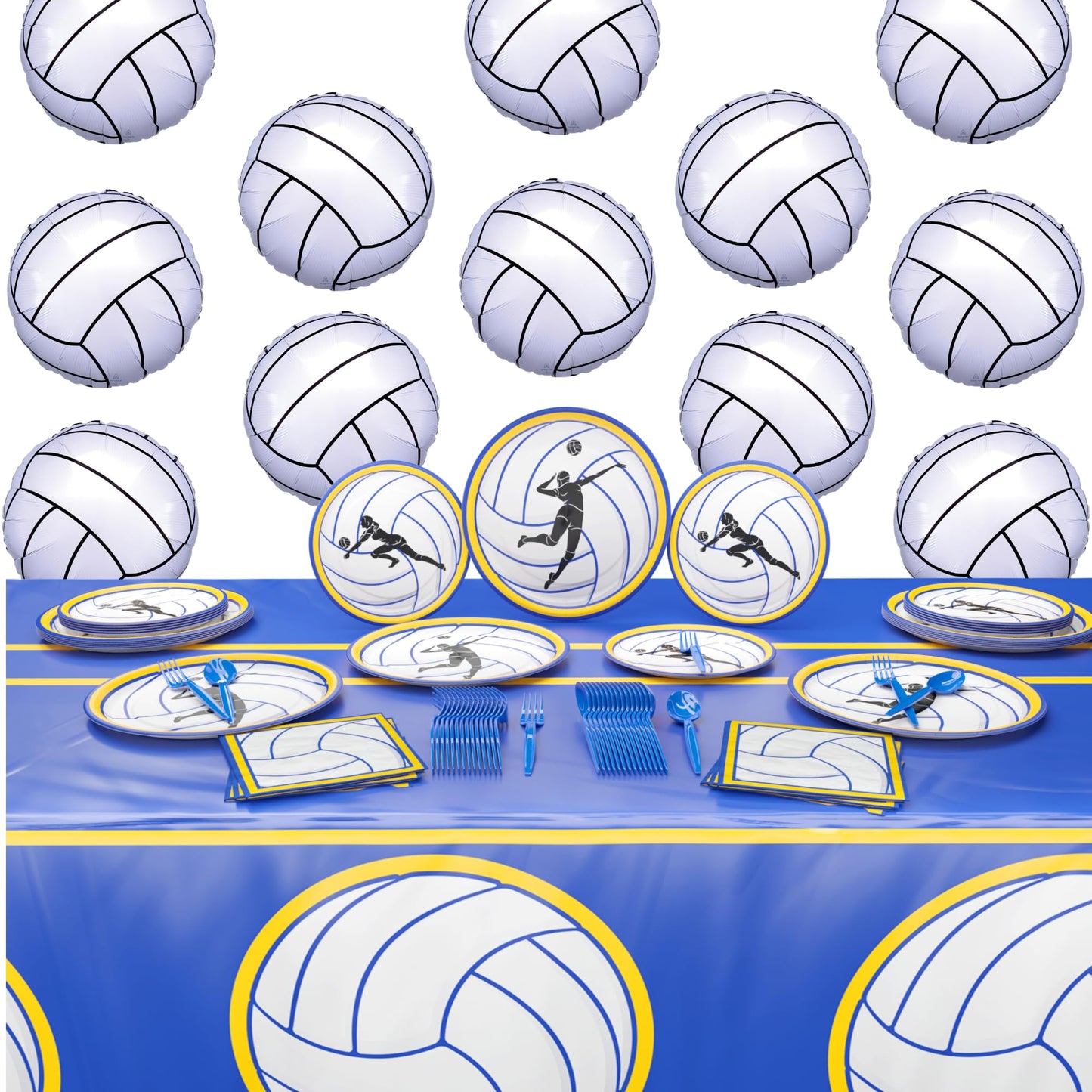 Volleyball Deluxe Party Packs (112 Pieces for 16 Guests)