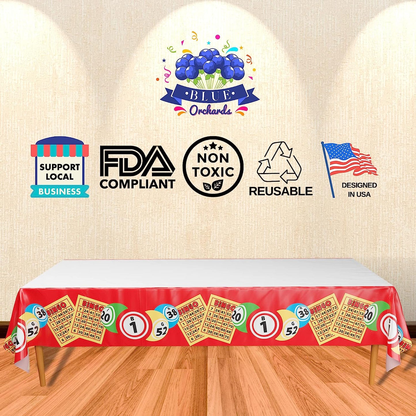 Bingo Table Covers (Pack of 2) - 54"x108" XL