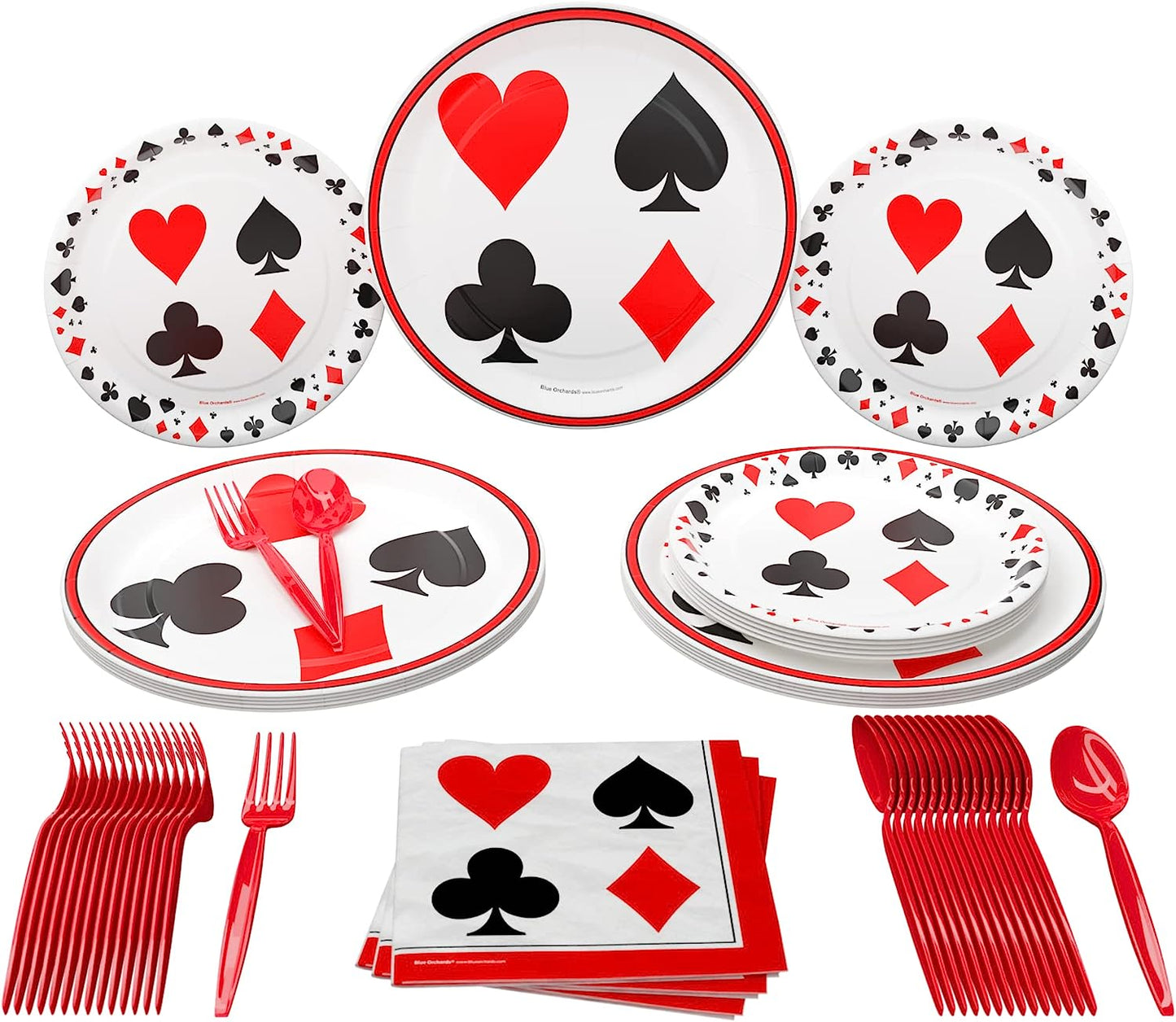 Casino Party Supplies Pack (100 Pieces for 16 Guests)