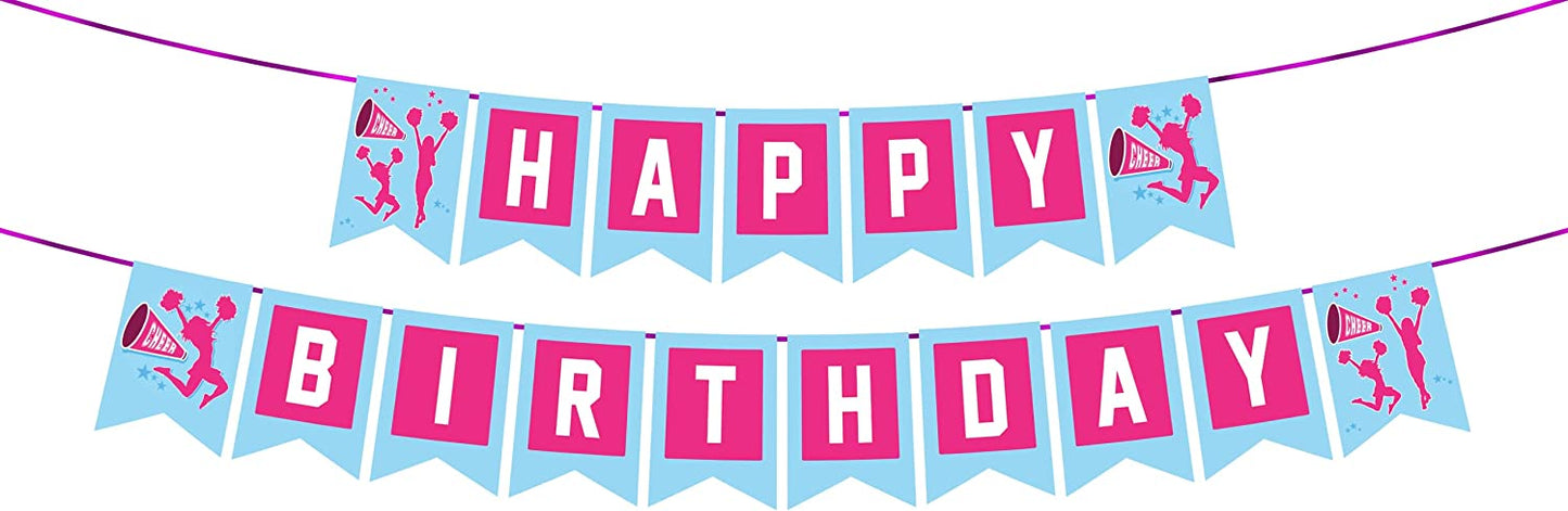 Cheerleading Happy Birthday Banner