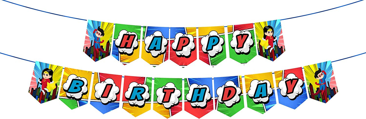 Comic Superhero Deluxe Party Supplies Pack (168 Pieces for 20 Guests)