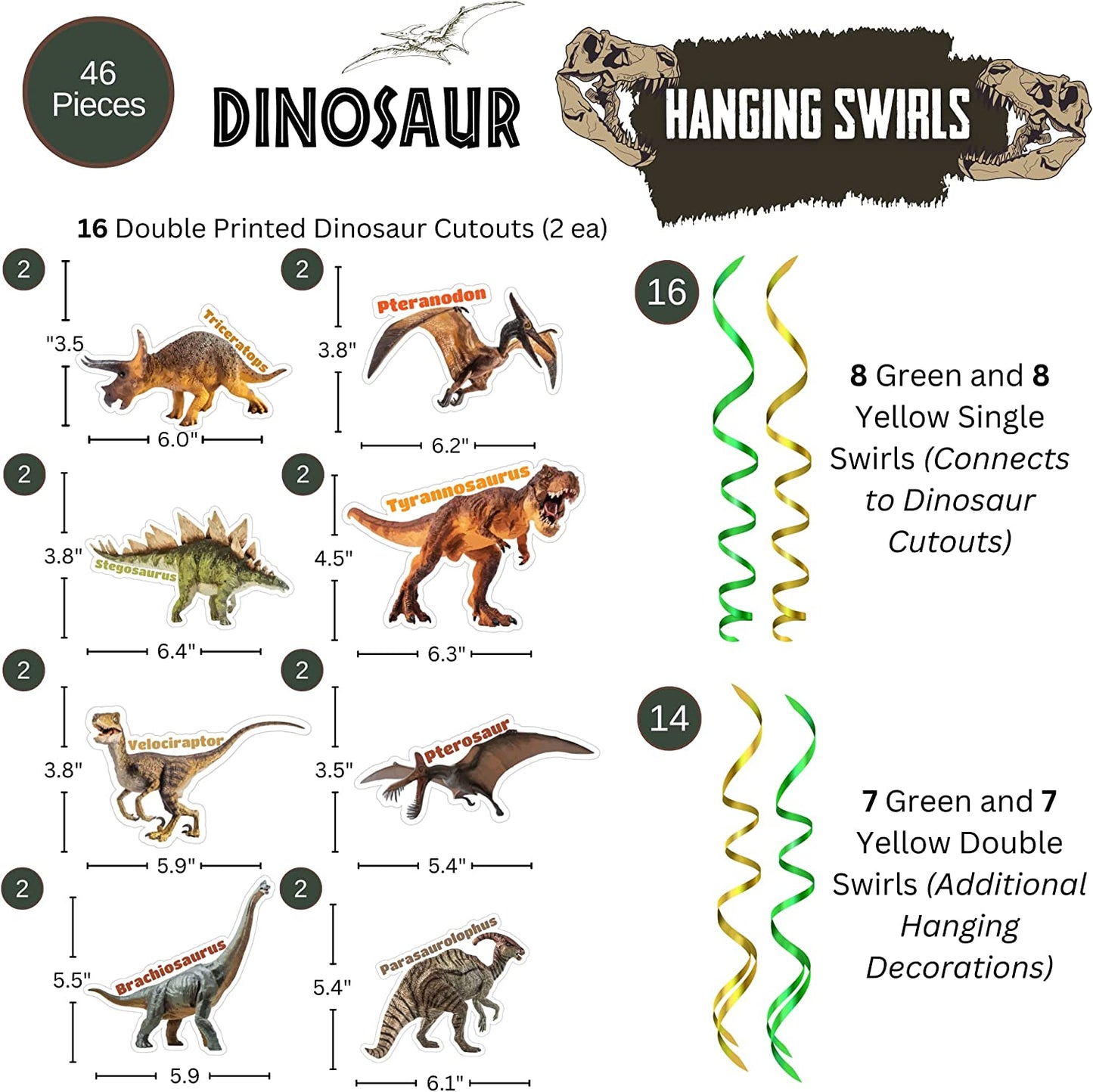 Dinosaur Deluxe Party Supplies Pack (131 Pieces)