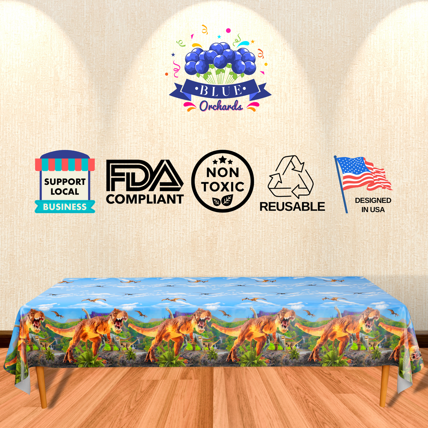 Dinosaur Deluxe Party Supplies Pack (131 Pieces)