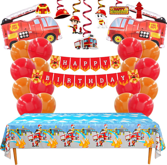 Firefighter Party Decorations Pack (47 Pieces)