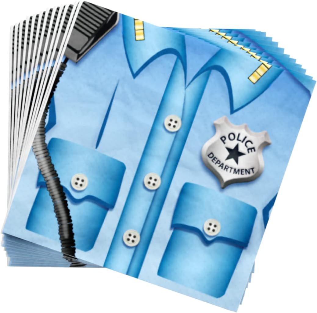 Police Party Supplies Packs (100 Pieces for 16 Guests)