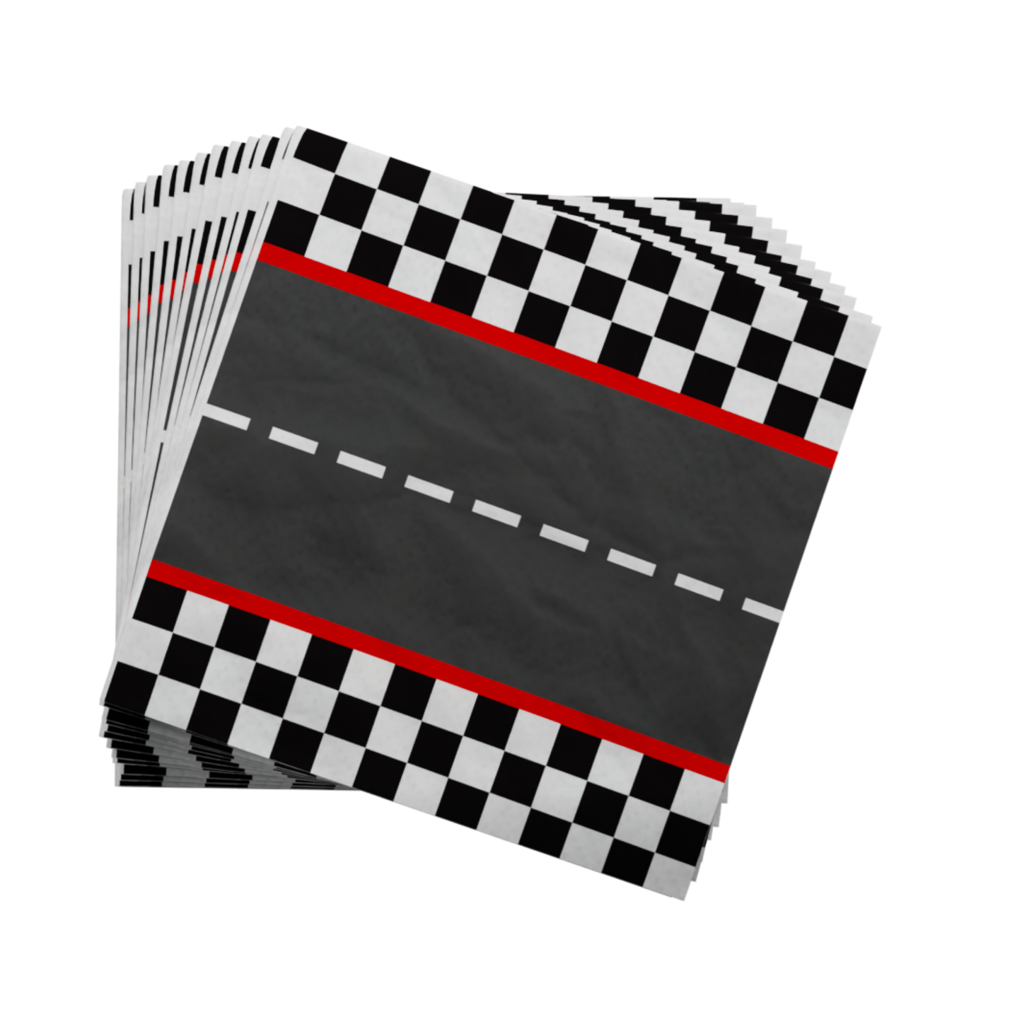 Blue Orchards Race Car Plates and Napkins (52 Pieces for 16 Guests)