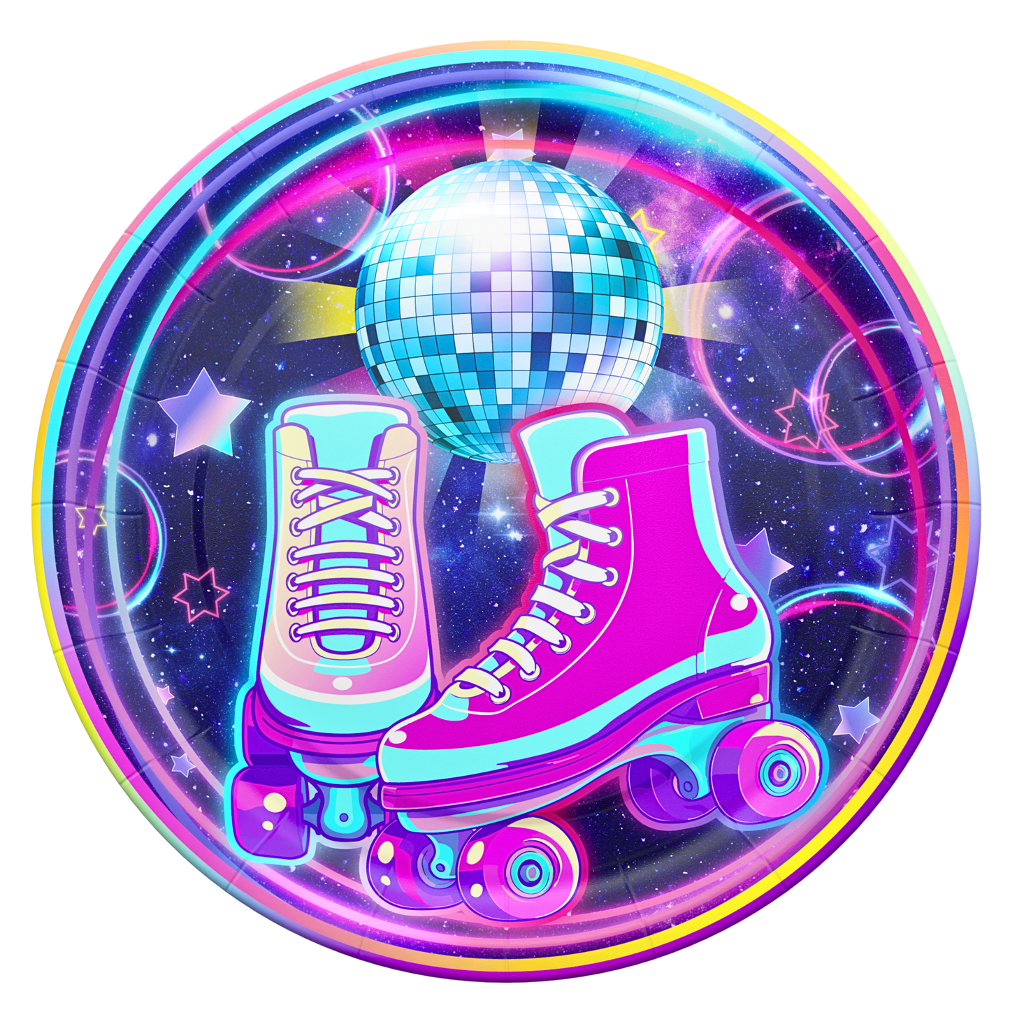 Roller Skating Party Supplies Packs (100 Pieces for 16 Guests)