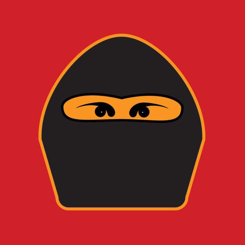 red and yellow background with black