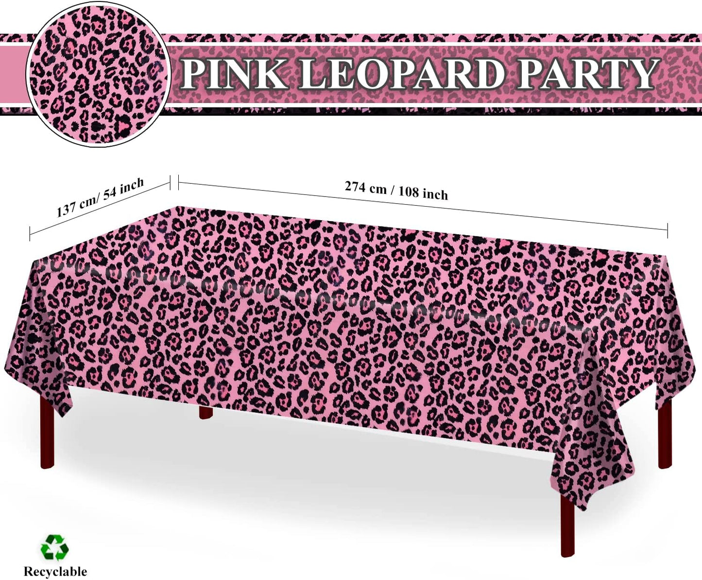 Pink Leopard Deluxe Party Supplies Packs (For 16 Guests)