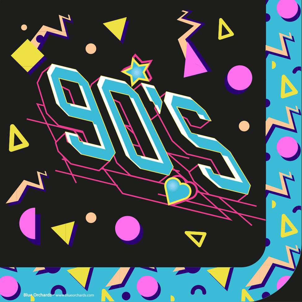 20pcs neon 90’s lunch napkins