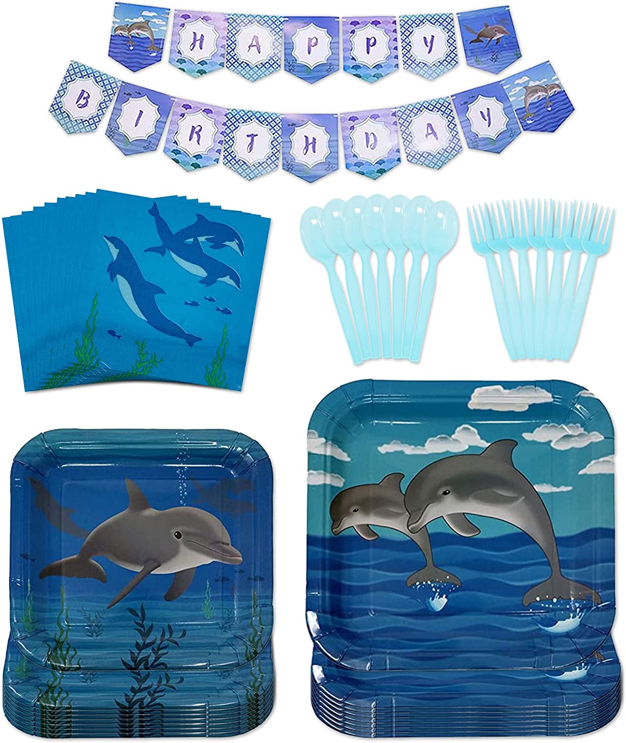 Dolphin Party Standard Party Pack (For 16 Party Guests) – Discount Party Supplies dolphin-party-standard-party-pack-for-16-party-guests-discount-party-supplies