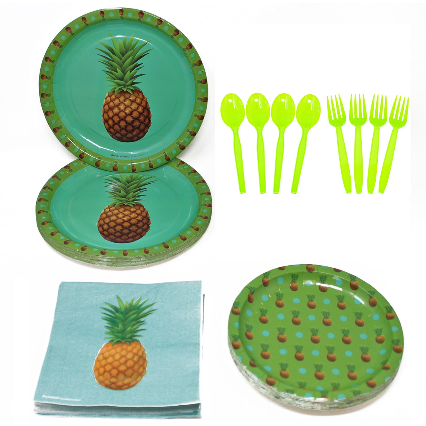 Pineapple Party Supplies Packs (For 16 Guests)