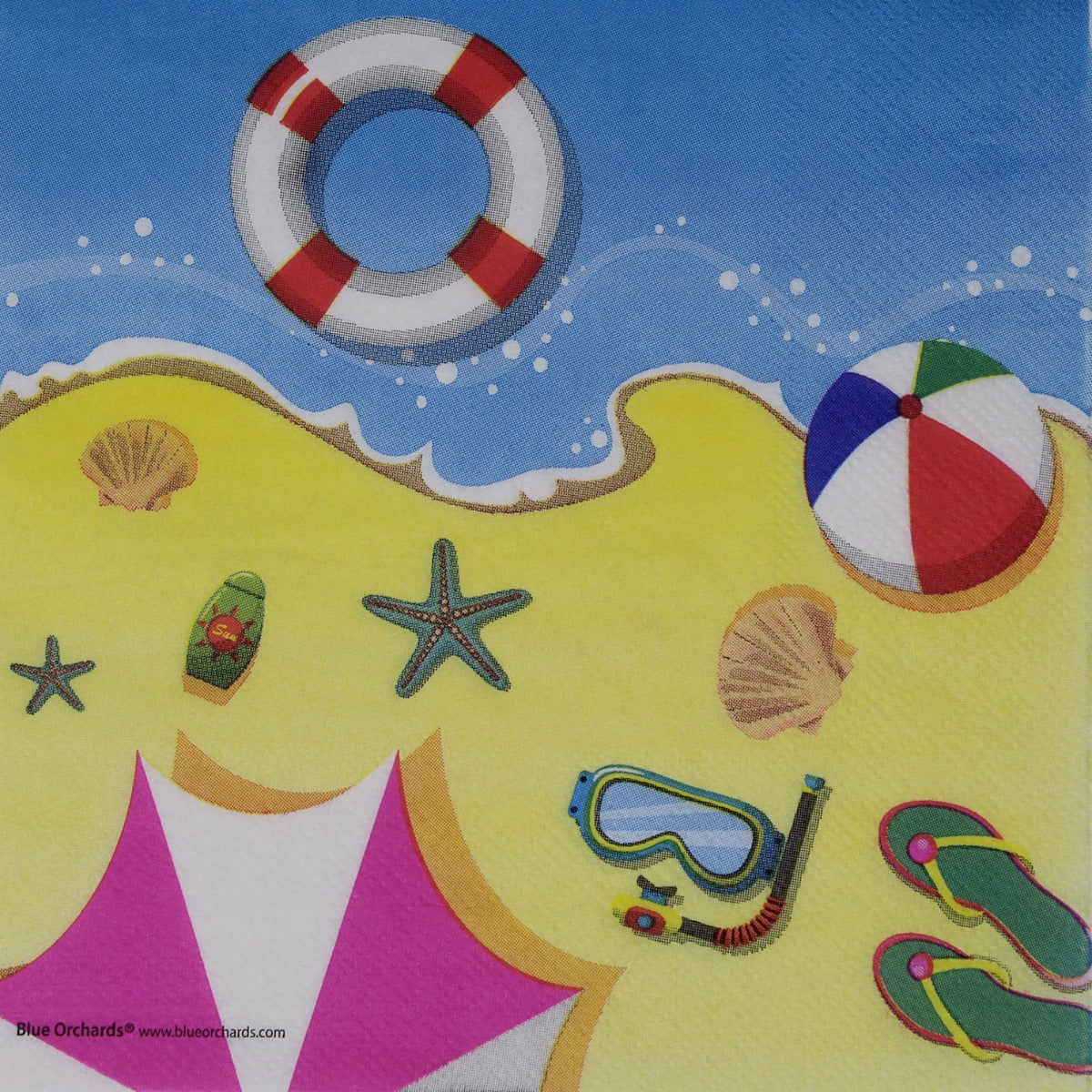 beach party table napkin