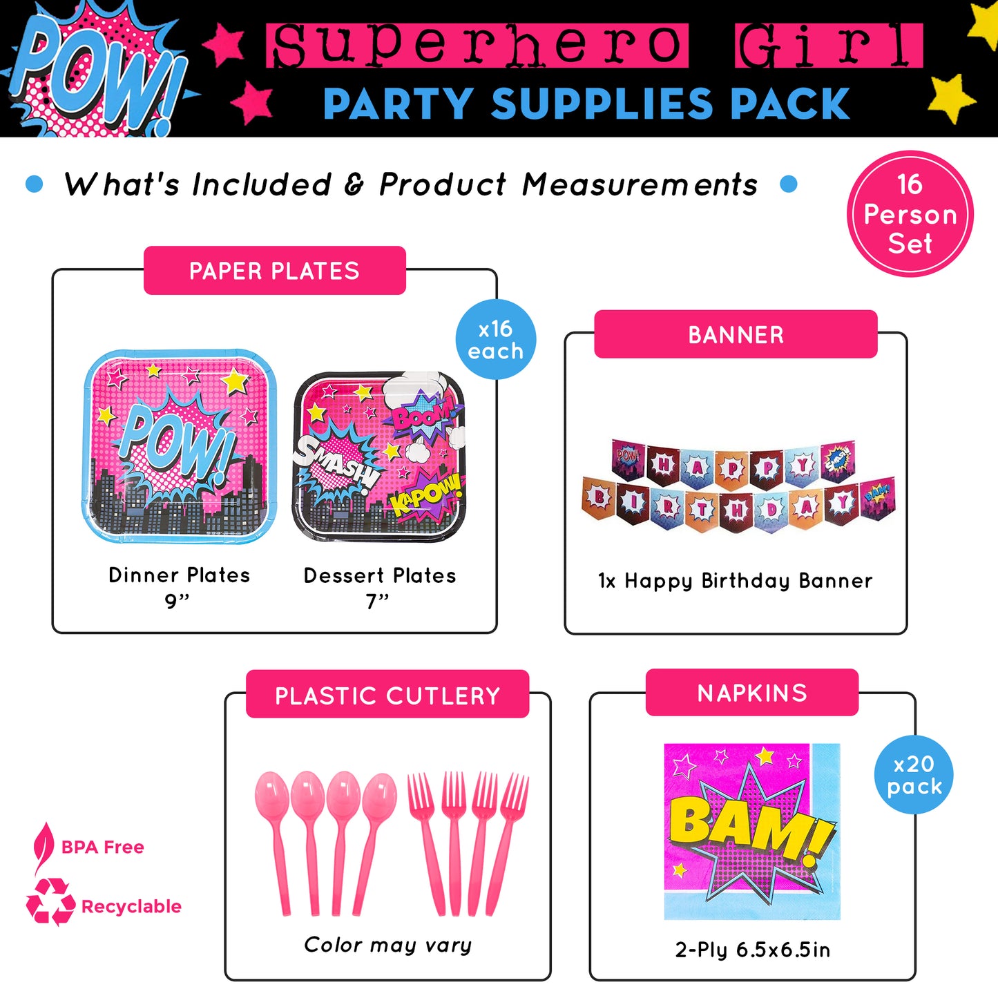 superhero girl superhero girl party supplies superhero girl party pack