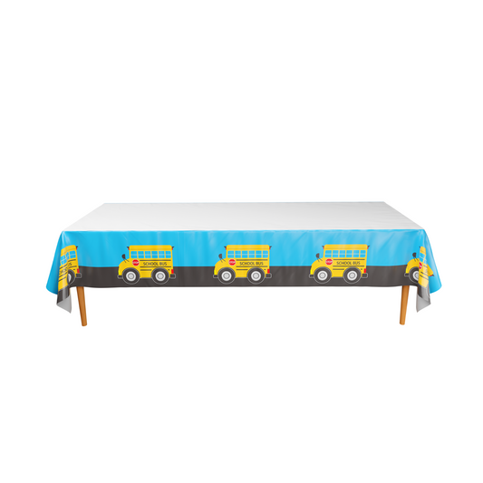 Hop on the Fun Bus with Discount Party Supplies' School Bus Table Covers!