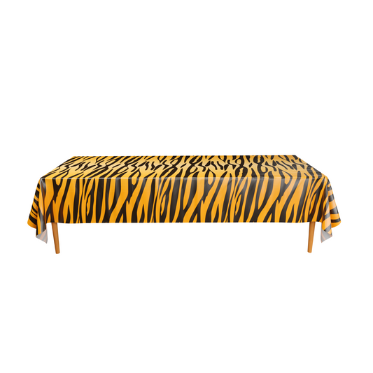 Get Wild with Discount Party Supplies' Tiger Stripe Table Cover