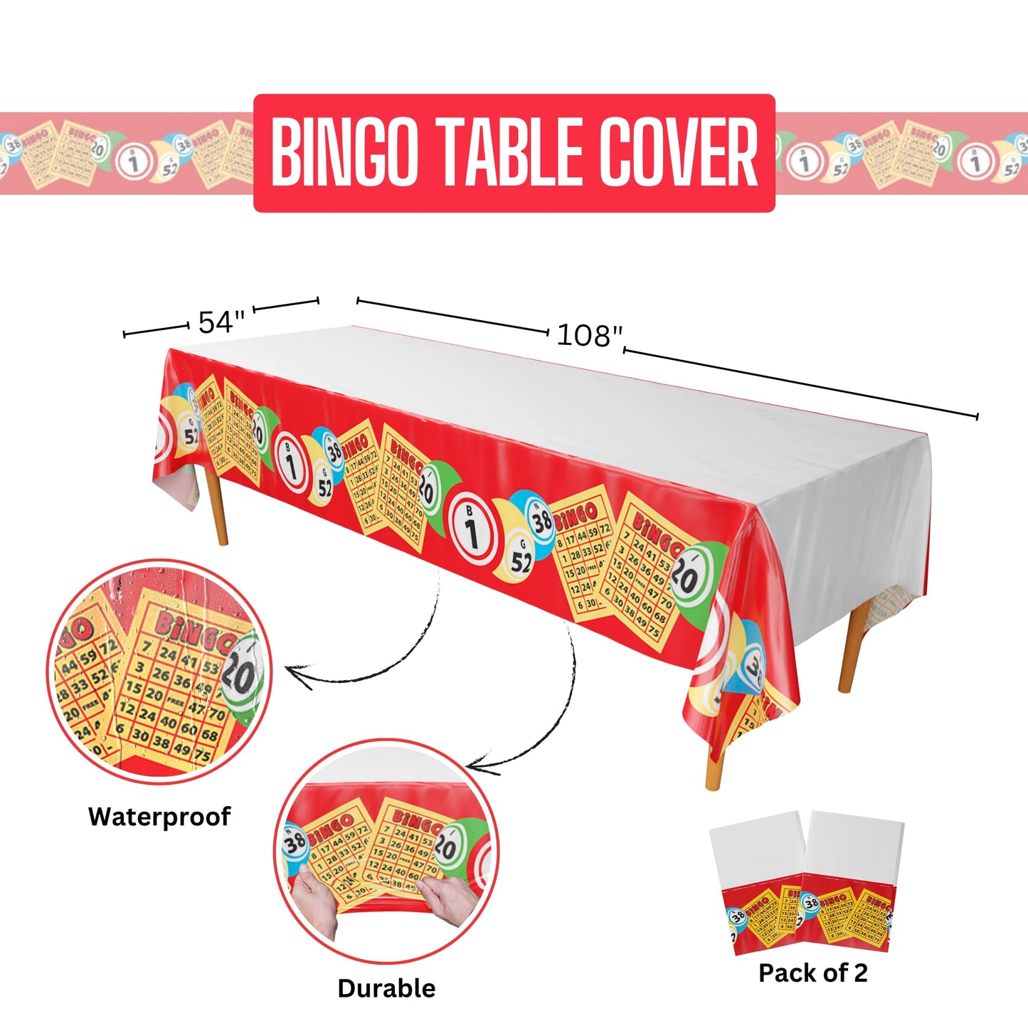 Bingo Deluxe Party Supplies Packs (For 16 Guests)