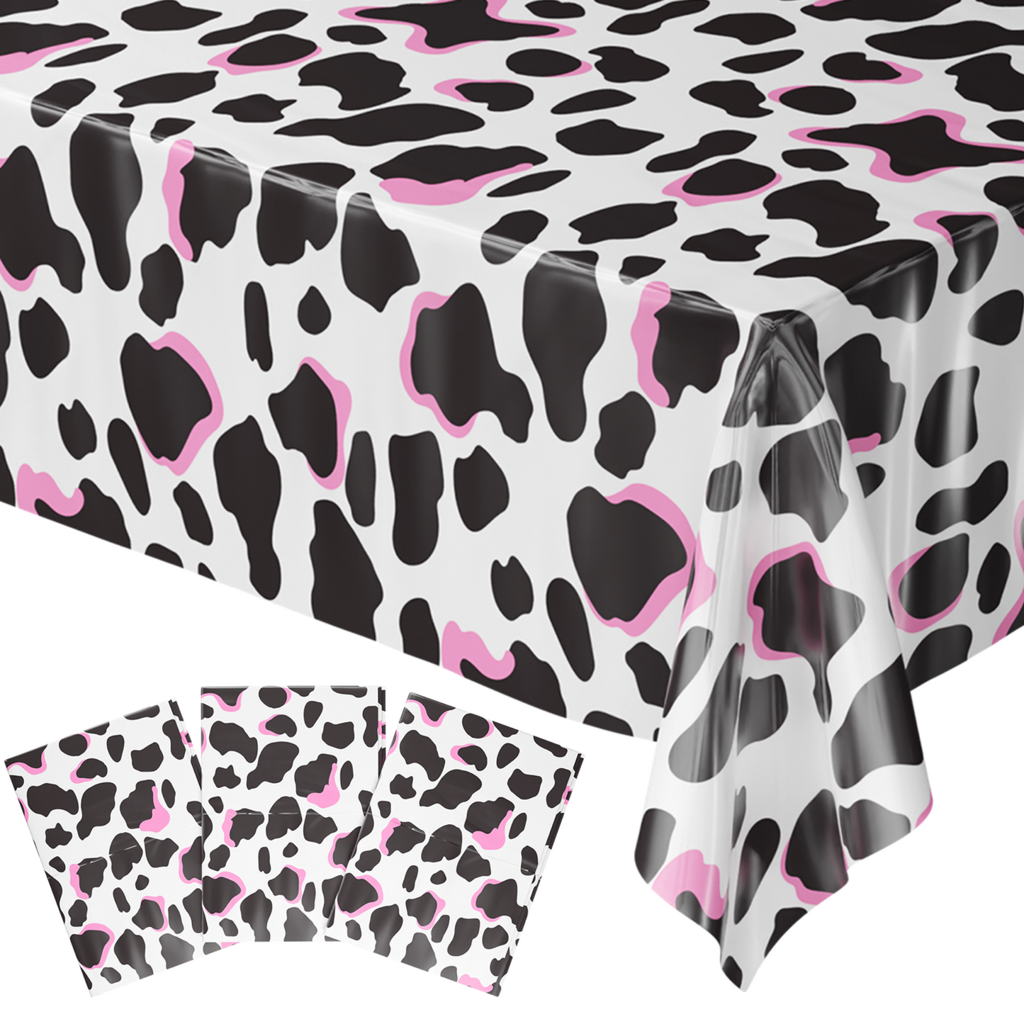 Cow Print Tablecovers - 54in x 108in (3 Pack)