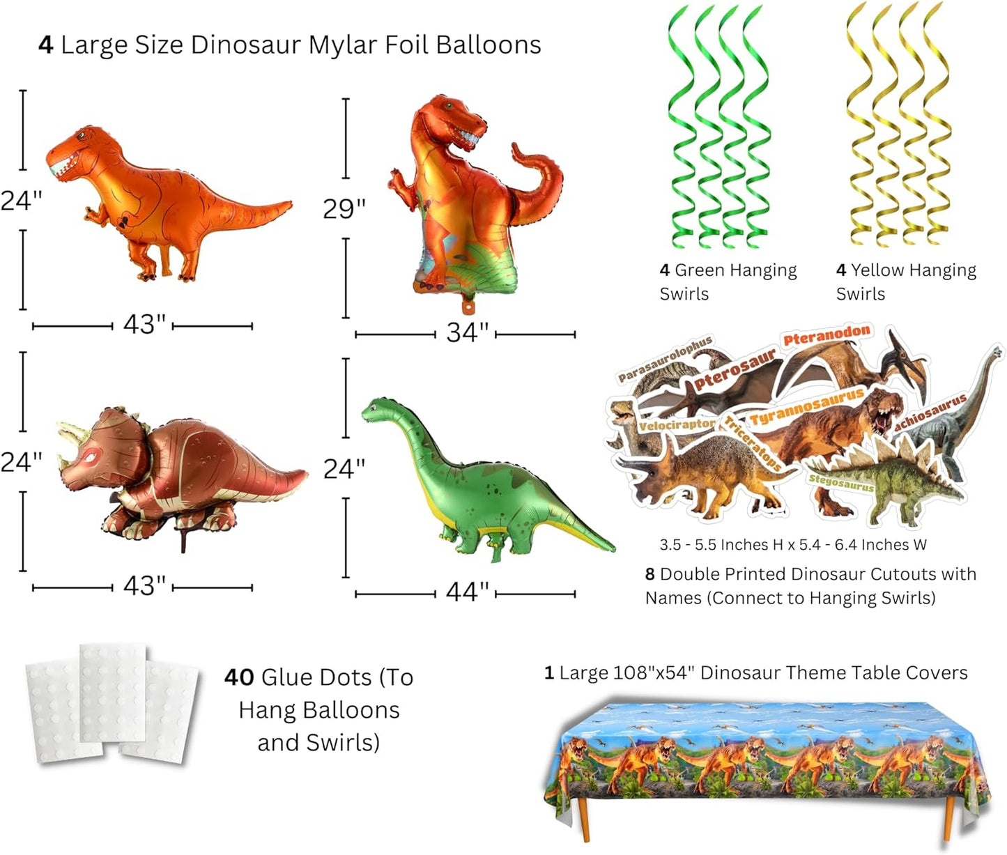 Dinosaur Deluxe Party Supplies Pack (131 Pieces)