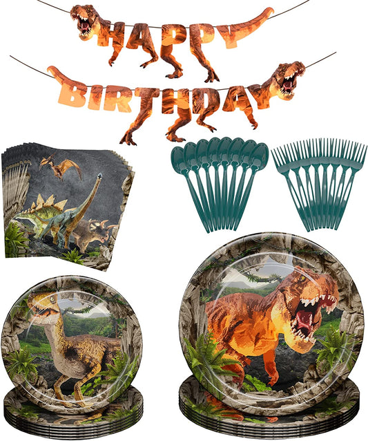 Dinosaur Party Supplies Pack (109 Pieces)
