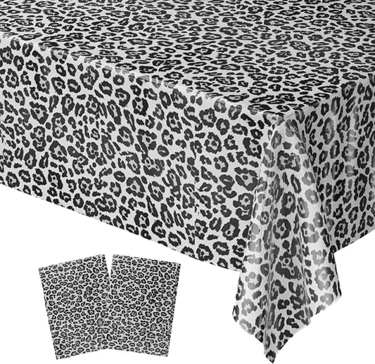 Snow Leopard Table Covers - 54in x 108in (2 Pack)