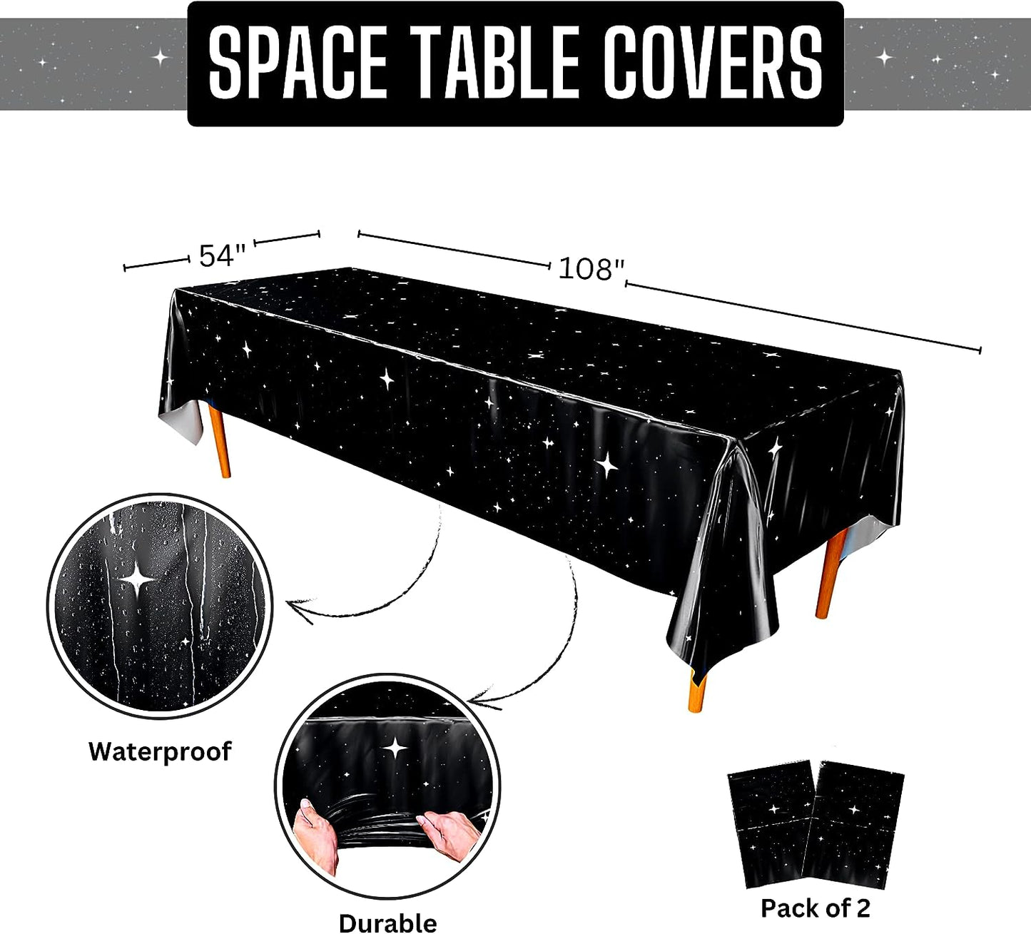 Space Tablecovers - 54in x 108in (2 Pack)