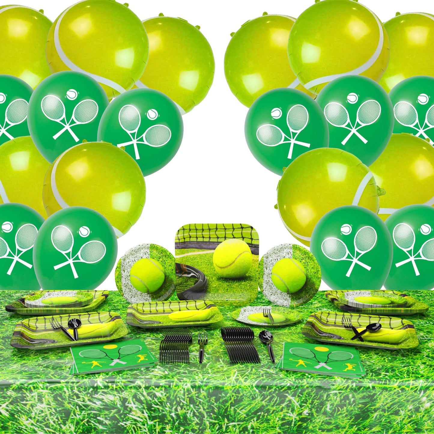 Tennis Deluxe Party Supplies Pack (For 16 Guests)