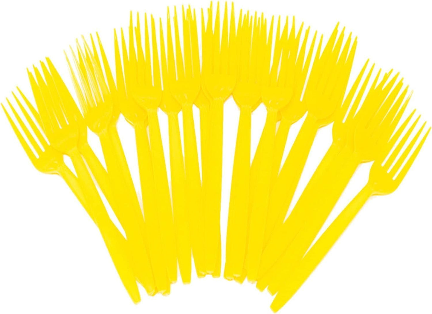 Yellow Plastic Forks - 200 Packs (24 each)