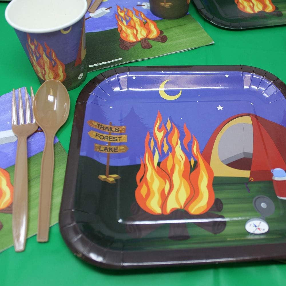 Camping Value Party Supplies Pack (For 16 Guests)