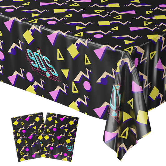 2Pcs 90's Party Table Covers