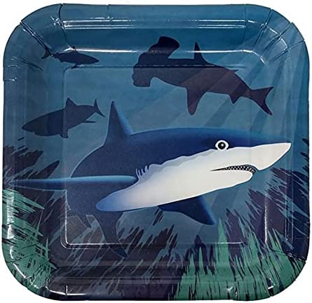 Shark Value Party Supplies Pack (60 Pieces for 16 Guests)