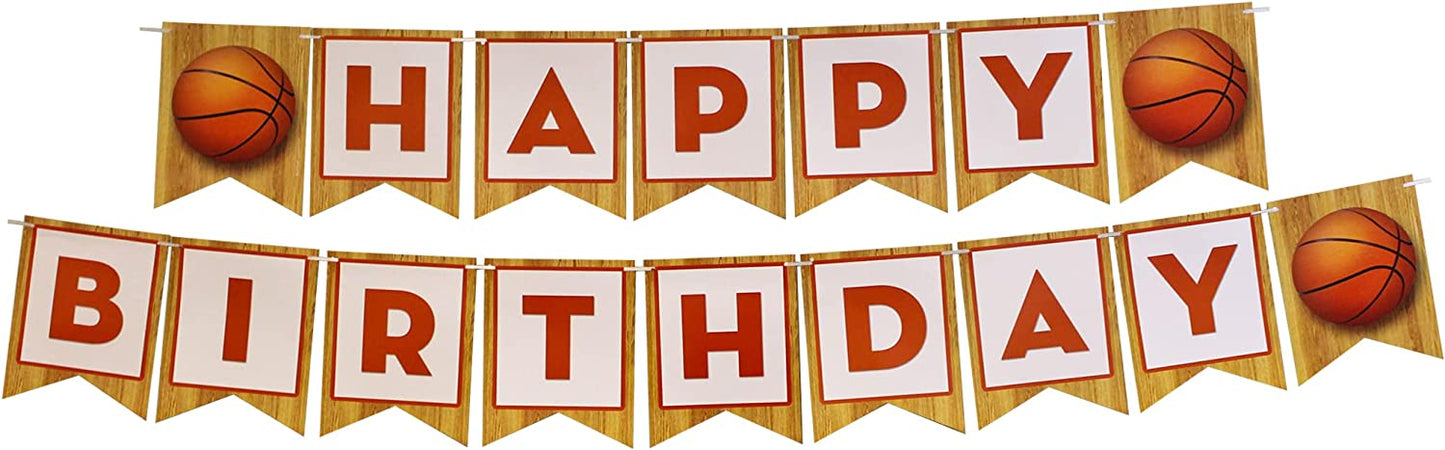 Basketball Happy Birthday Banner