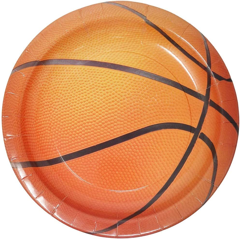 basketball vibrant dinner plates