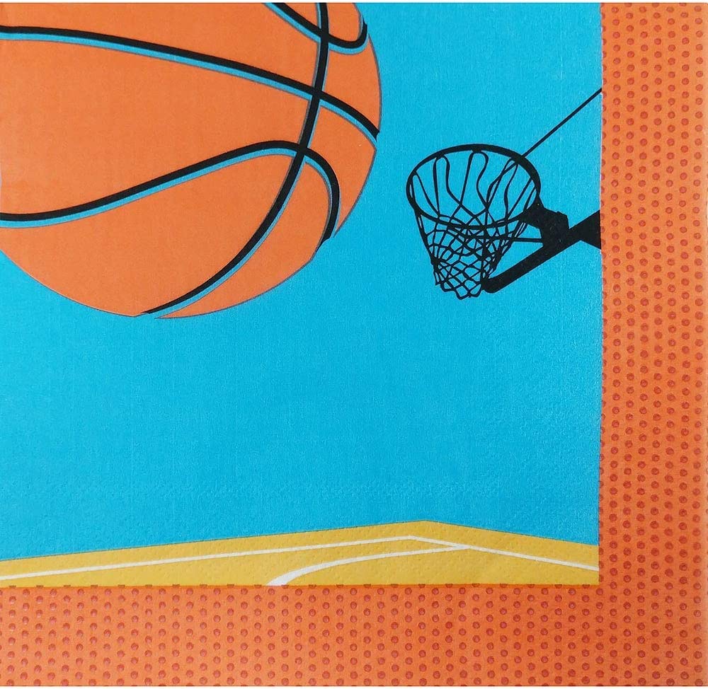 fun basketball table lunch napkins