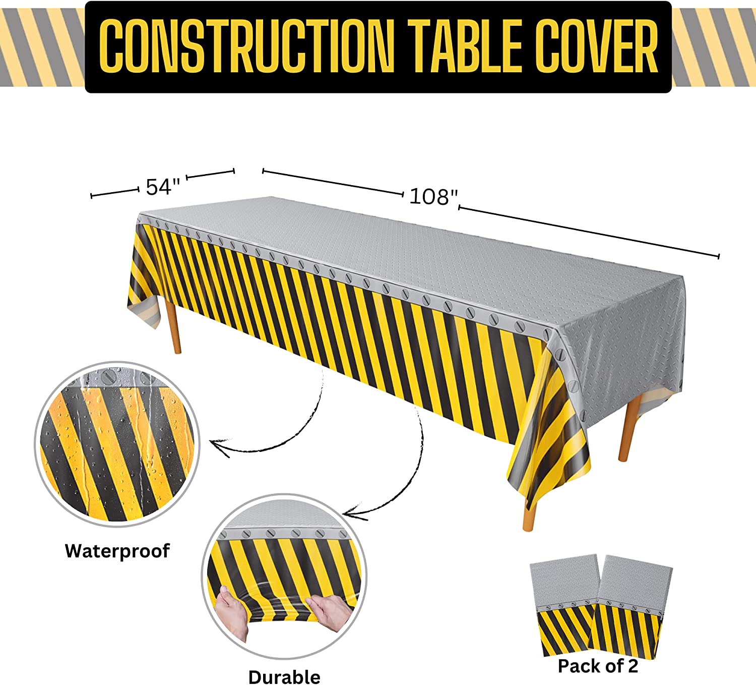 Waterproof and Durable Construction Table Cover