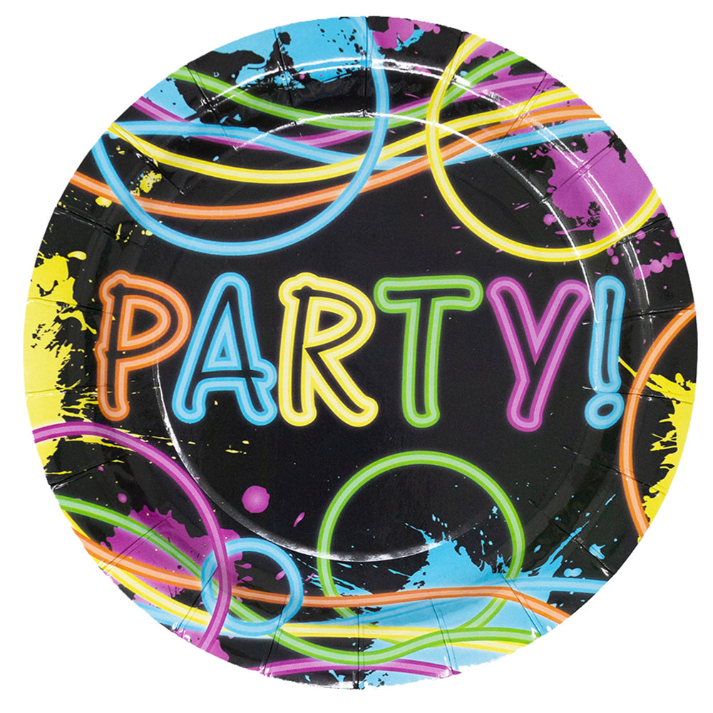 Glow Party Favor Bags Pack of 12, Glow in the Dark Gift Bags for Neon Party  Themed, Let's Glow Birthday Treat Bags 