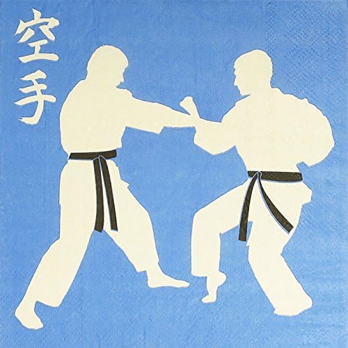 A pack of twenty karate-themed paper lunch napkins, designed for a Karate birthday party or themed event. Made of soft and absorbent paper material, these napkins are perfect for wiping hands and faces during the party.